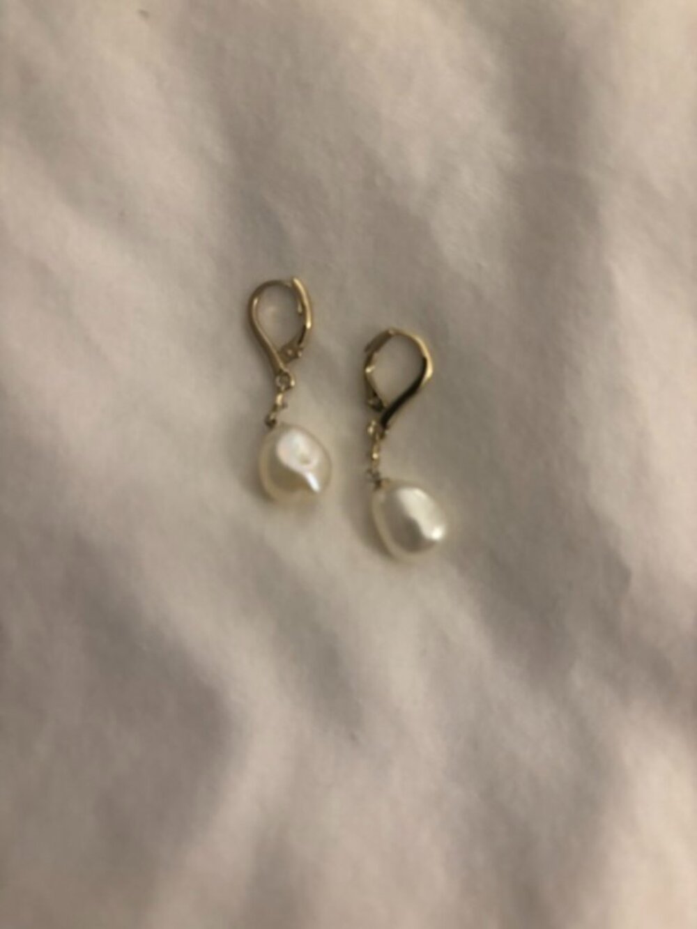 Ralph Lauren Faux Pearl Drop Earrings